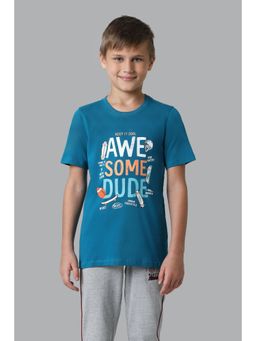 Van Heusen - Boys Smart Tech & Easy Stain Release T-Shirt - Ocean Depths